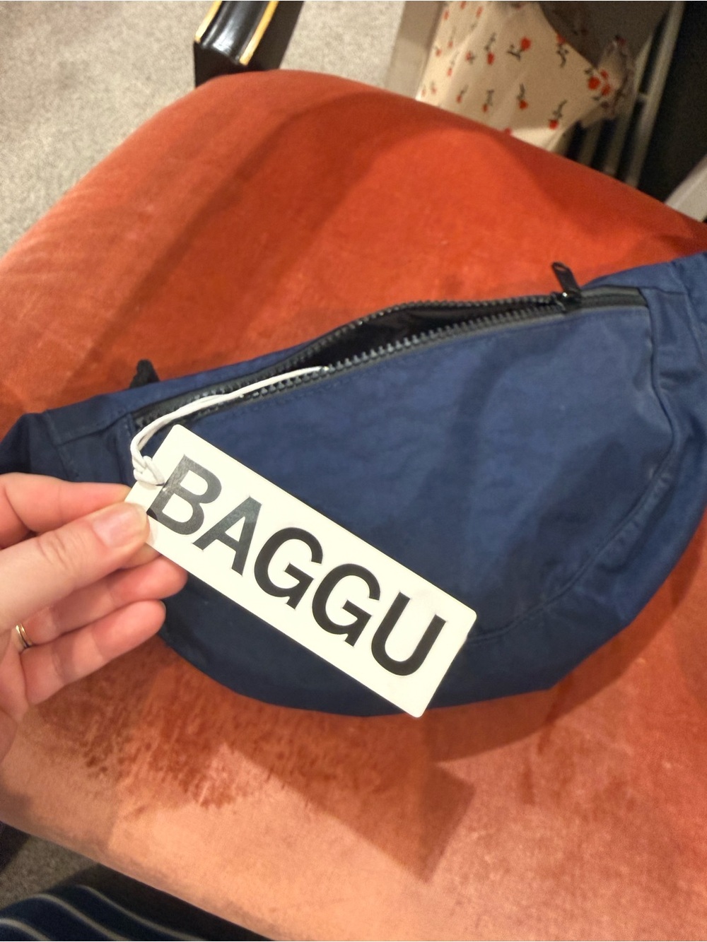 Baggu Nylon Fanny Pack in Navy - Picture 3 of 4